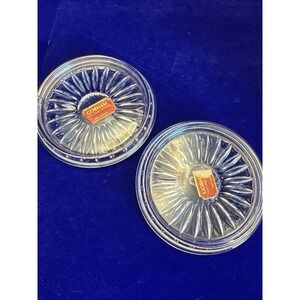 Gorham Lady Anne Full Lead Crystal Coasters Set of 2 NEW with Stickers